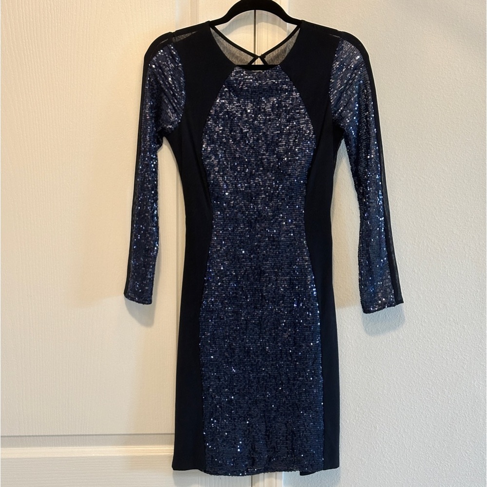 Sequined Navy Blue Cocktail Dress (NWOT)